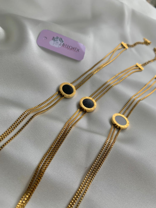 Roman Black Layered Bracelet