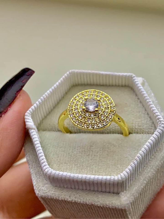 Golden Zircon Ring