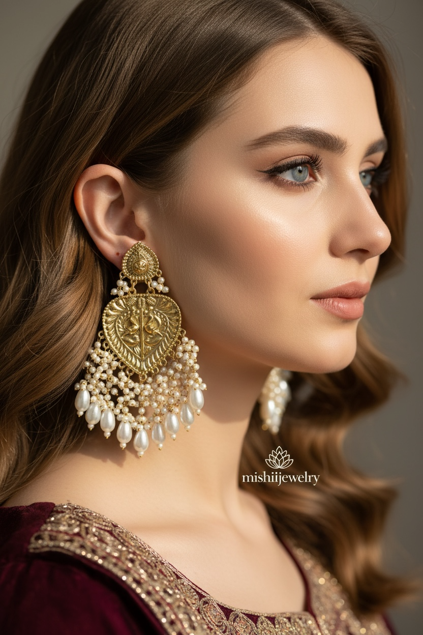 Nourzara Dangling Jhumkay - Mishii B Jewelry