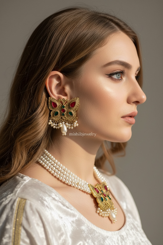 Simorgh Antique Choker Set - Mishii B Jewelry