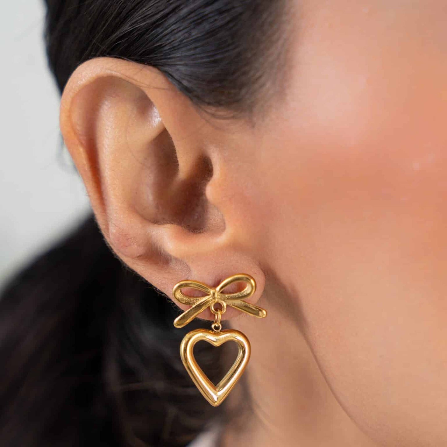 Mini Heart-bows Studs