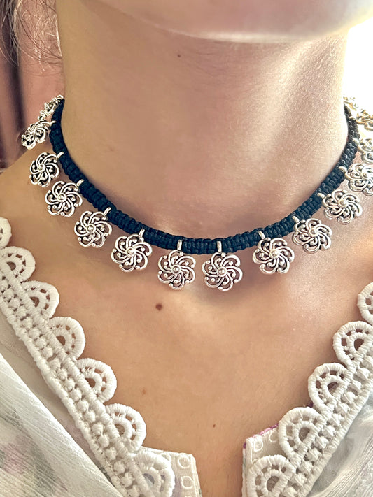 Ethnic Floral Choker Set
