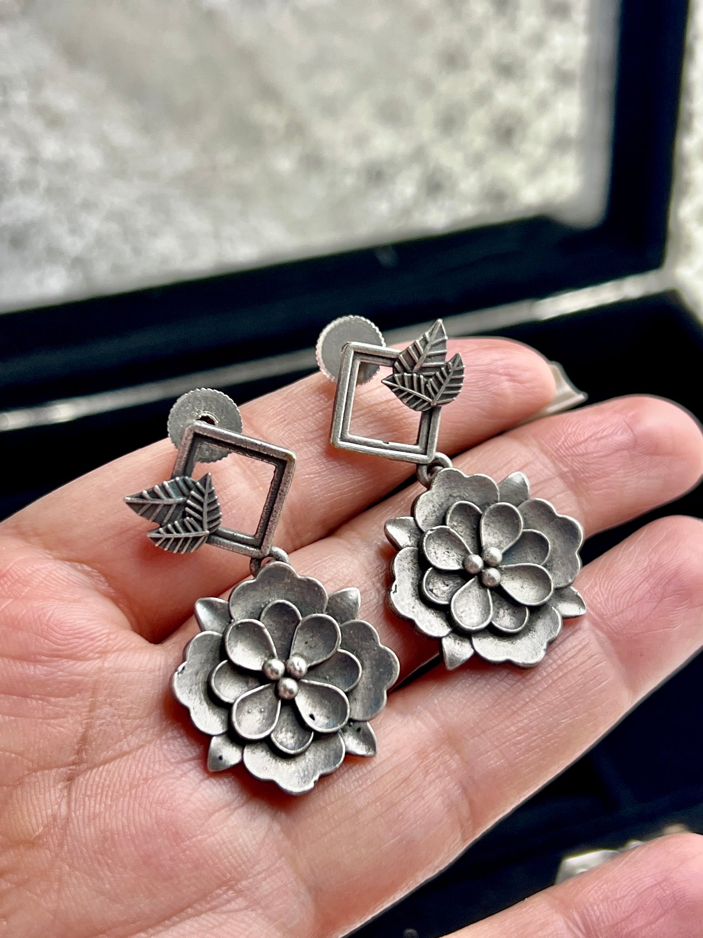 Blackened Clover Studs