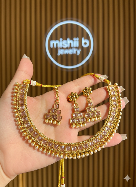 Rajwari Kundan Choker - Mishii B Jewelry