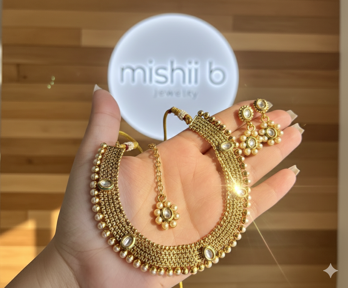 Rajwari Antique Choker - Mishii B Jewelry