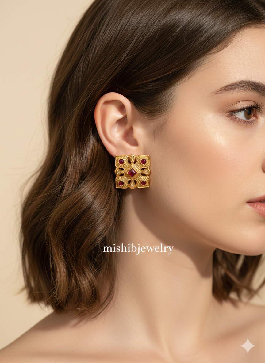 Antique Gold Studs