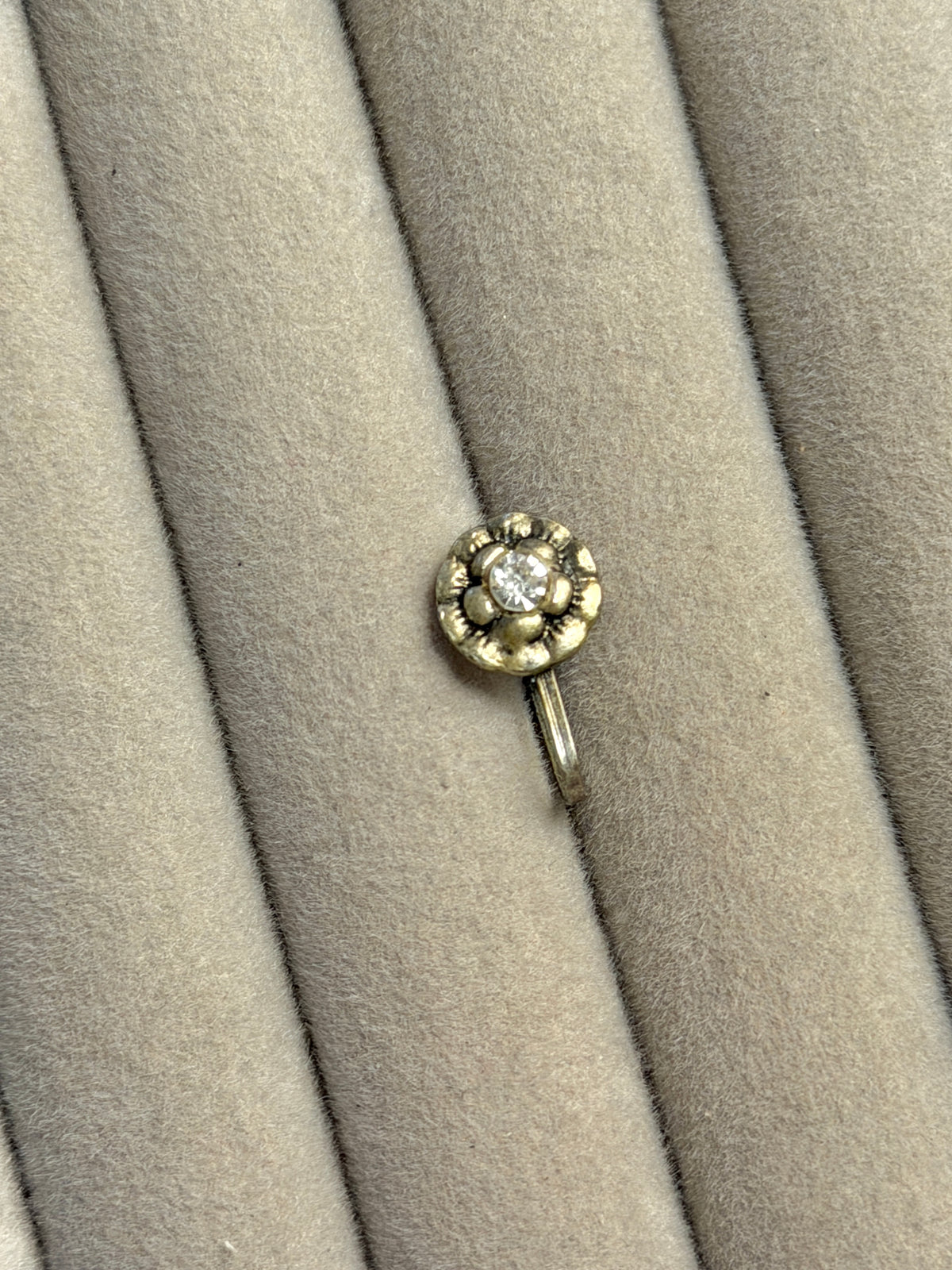 Silver Flora Nathli