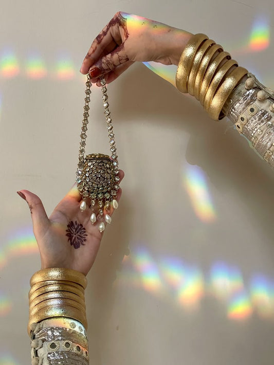 Plain Golden Bangle Set