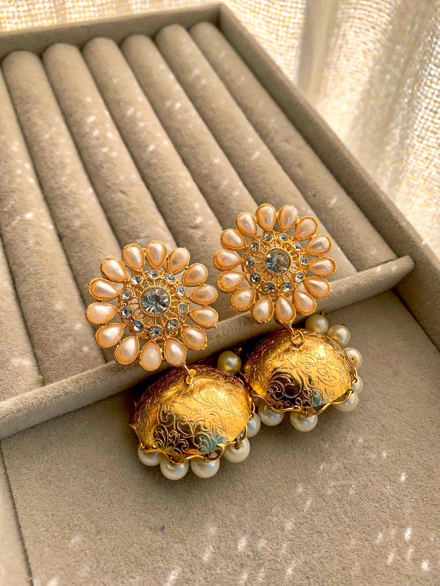 Floral Sun-lit Jhumkay