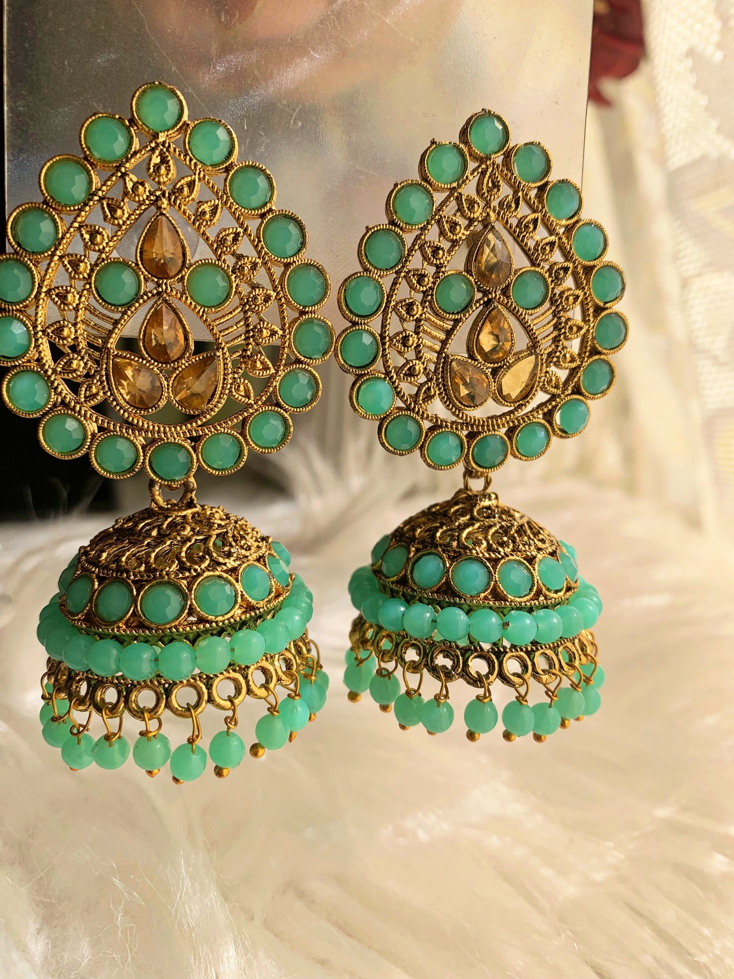 Ethnic Feroze Jhumkay