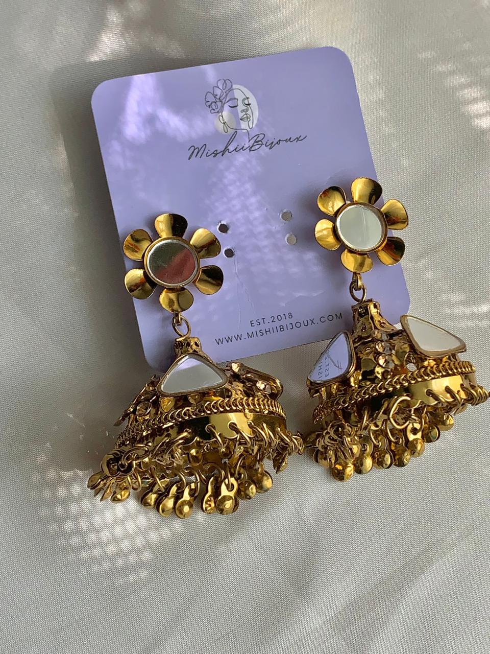 Noir Metalic Jhumkies