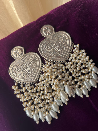 Afghan Handmade Silver Tassels Jhumkay