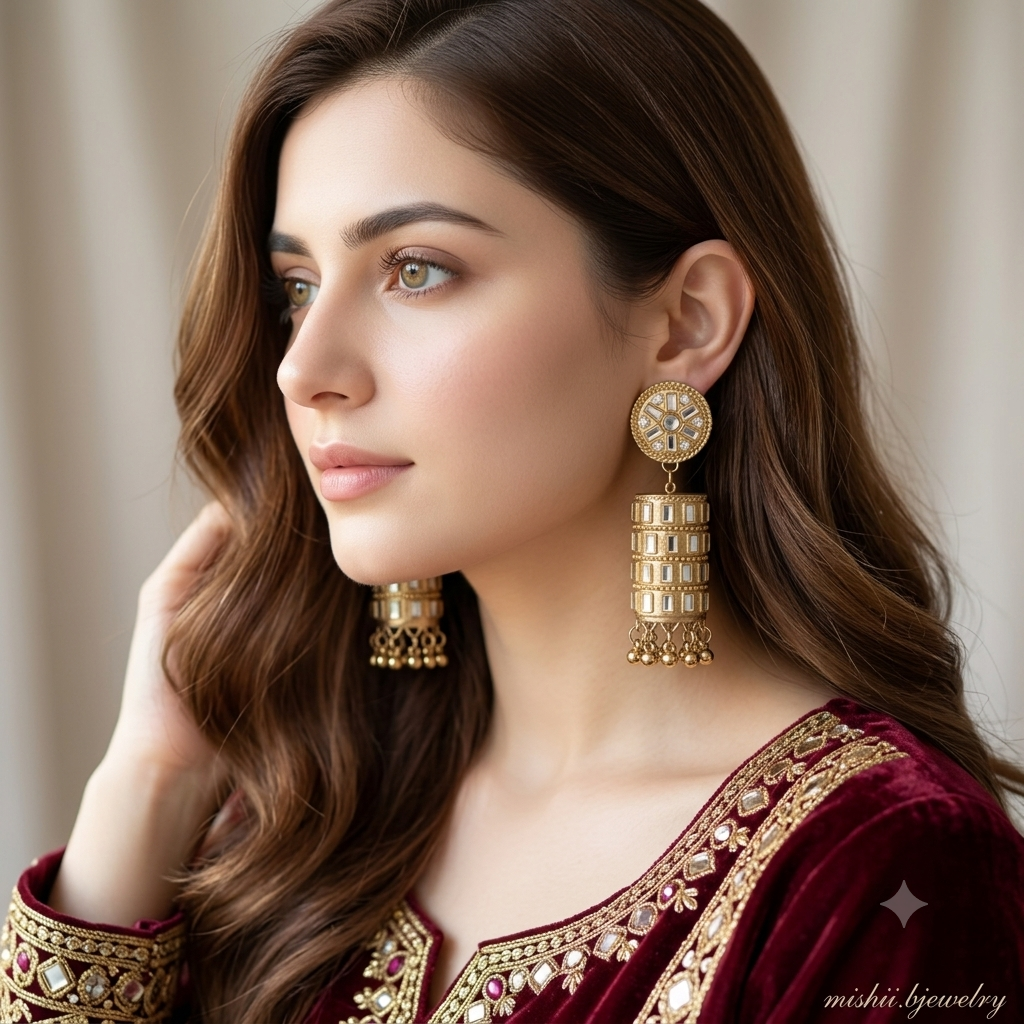 Suneri Sesha Jhumky Large