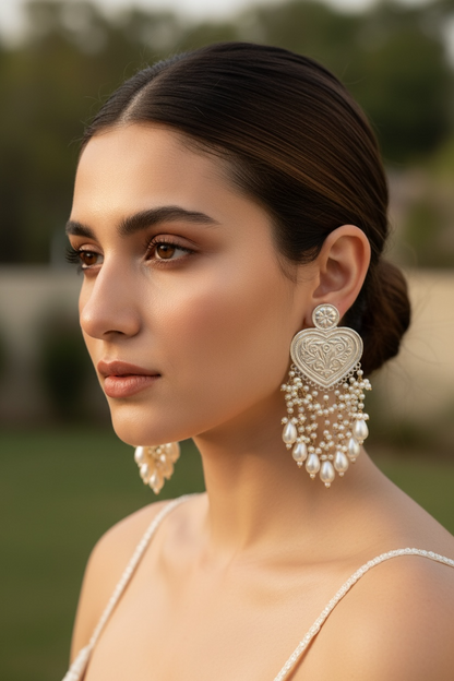 Afghan Handmade Silver Tassels Jhumkay