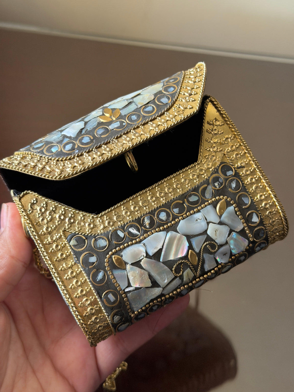 Stonework Antique Mini Clutch