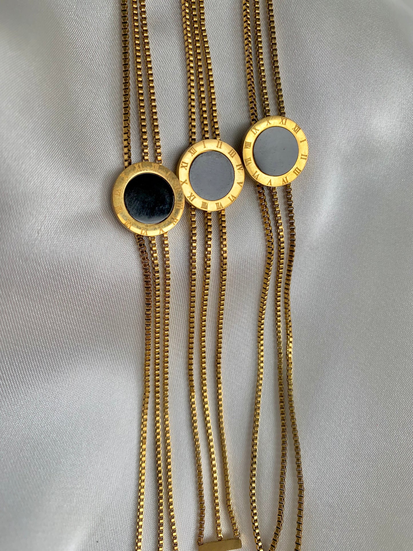 Roman Black Layered Bracelet