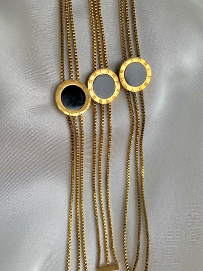 Roman Black Layered Bracelet