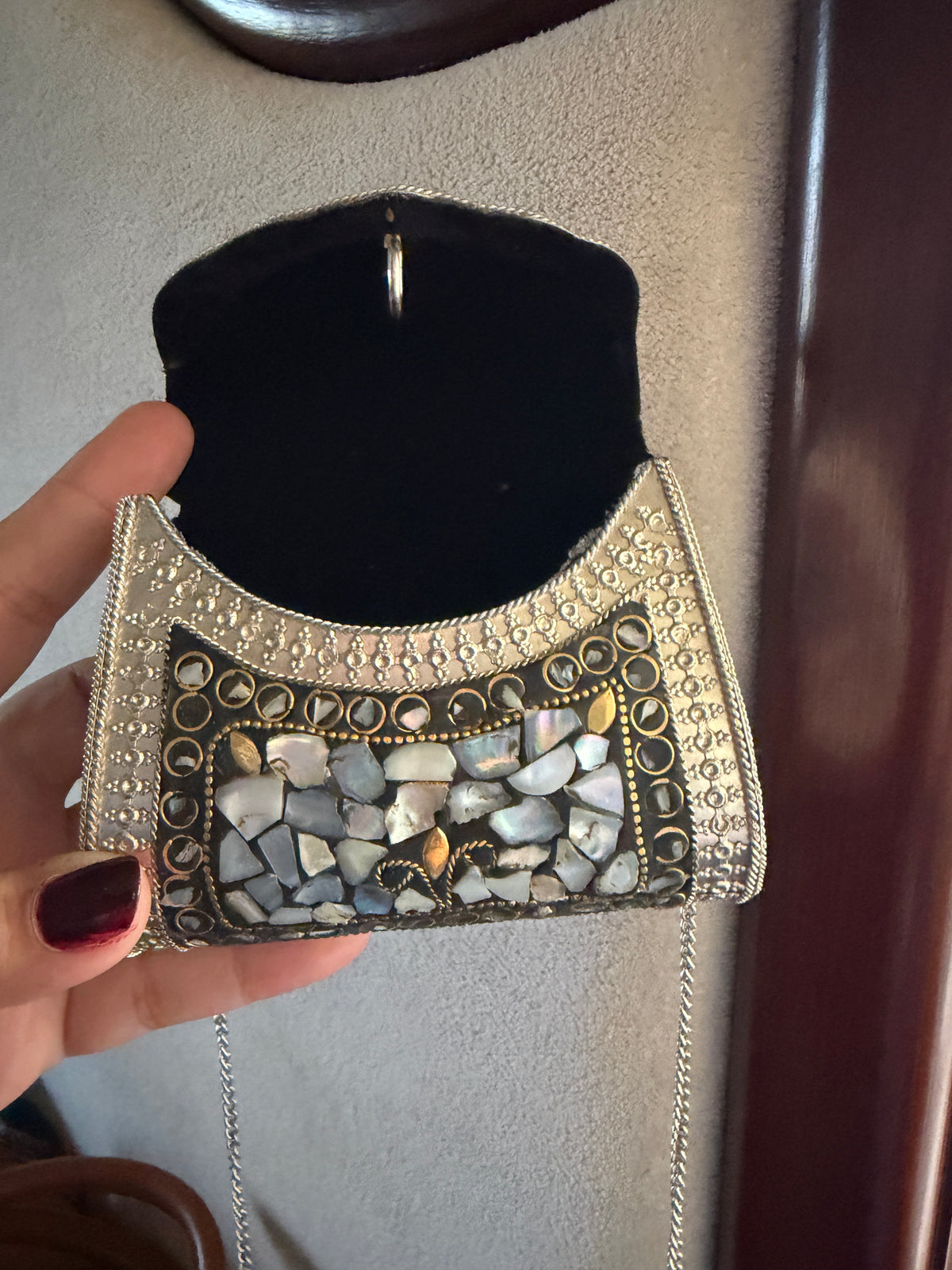 Stonework Antique Mini Clutch