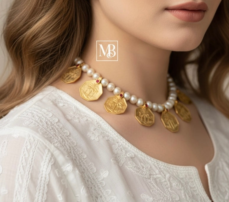 Ivory Coinage Choker Set