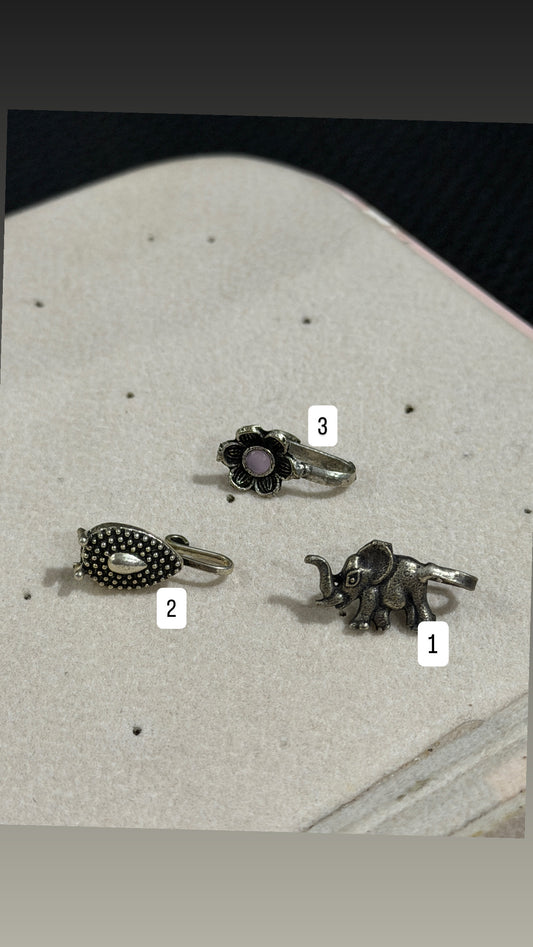 Oxidised Antique Nathli's
