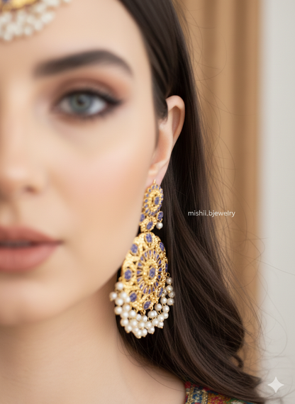 Elegant Earrings Tikka Set