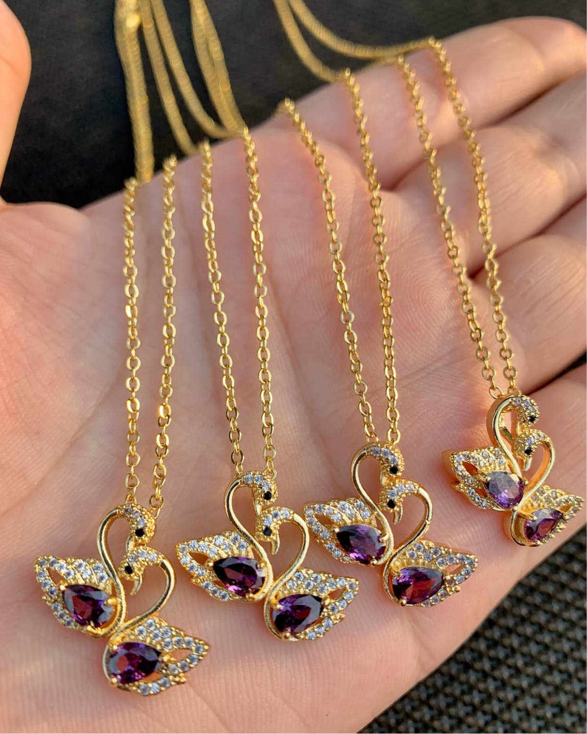 Swans Love Necklace