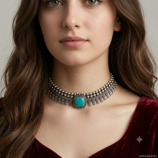 Feroze Pandent Choker