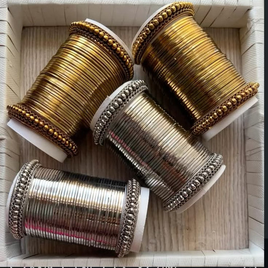 Steel Silver Bangles Set