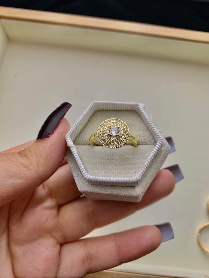 Golden Zircon Ring