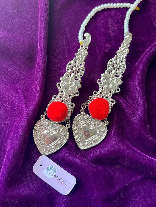 Chrome Silver Cuff Studs