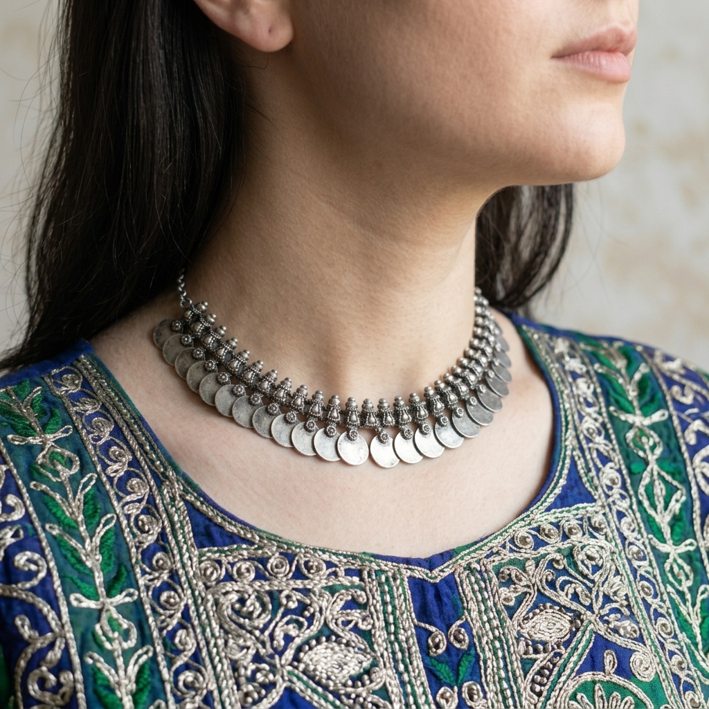 Relic Coins Oxidized Choker