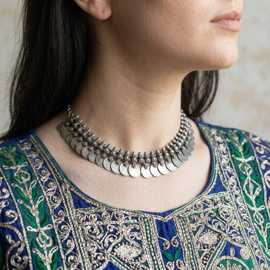 Relic Coins Oxidized Choker