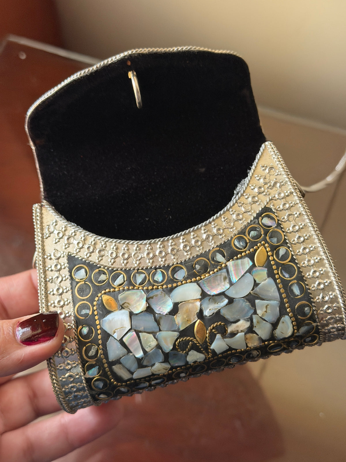 Stonework Antique Mini Clutch