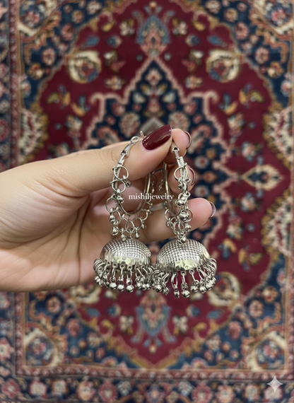 Roman Silver Jhumkis