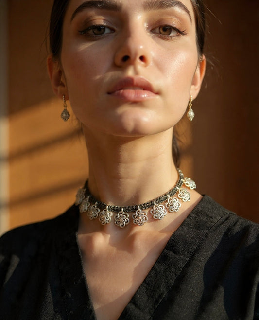 Ethnic Floral Choker Set