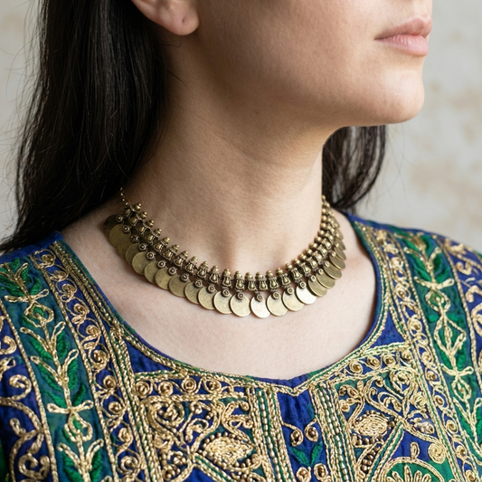 Relic Coins Antique Gold Choker