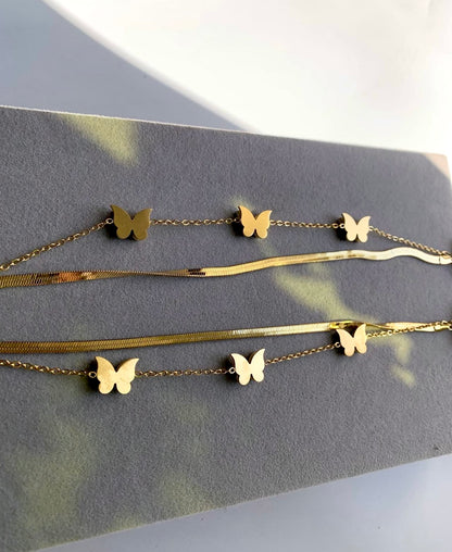 S.Steel Butterfies Bracelet