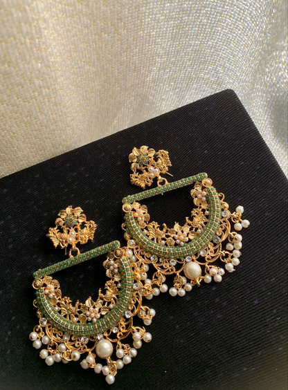 Peacock Textured Earrings