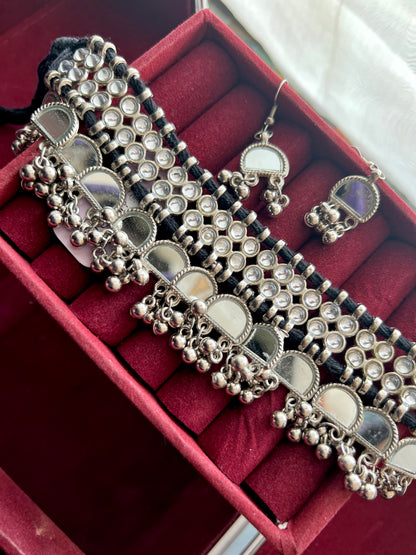 Ethnic Mirror Choker Set