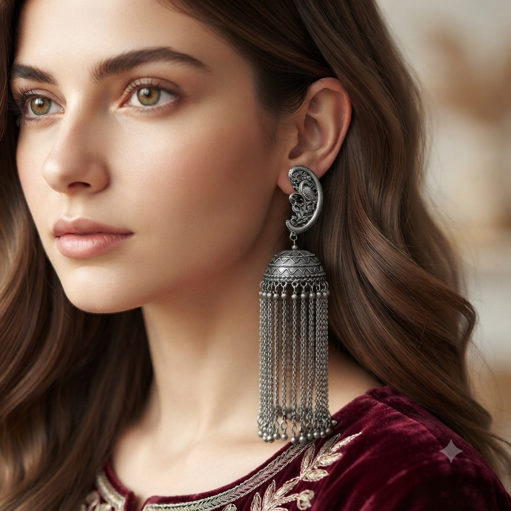 Earcuf Tassel Large Jhumkay