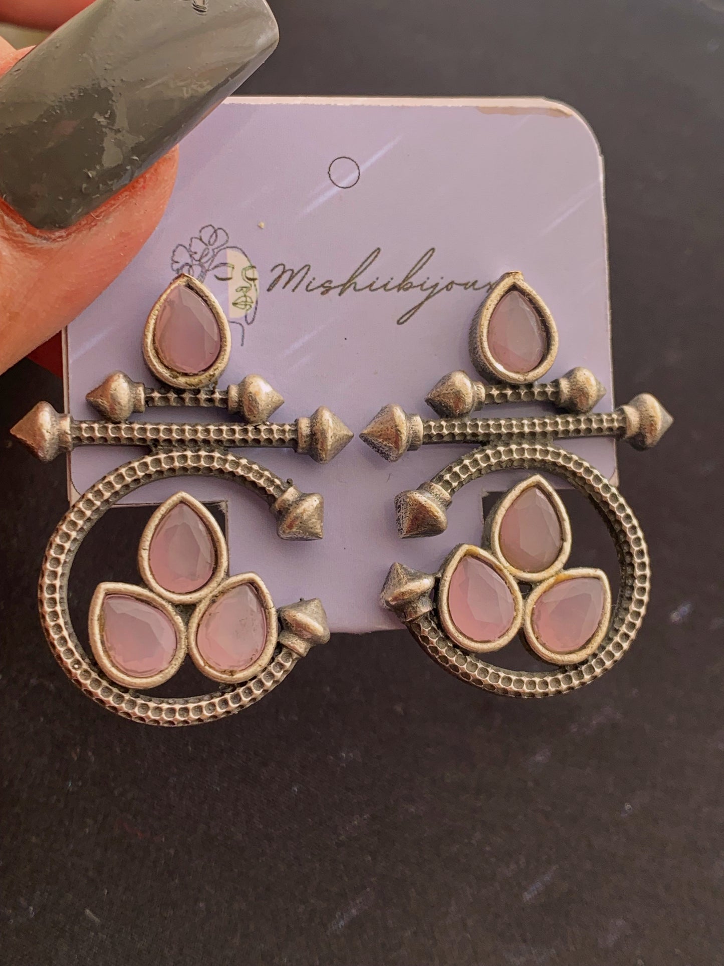 Eihnic Rose Pink Studs