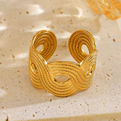 Stainless Steel Twisted Ring