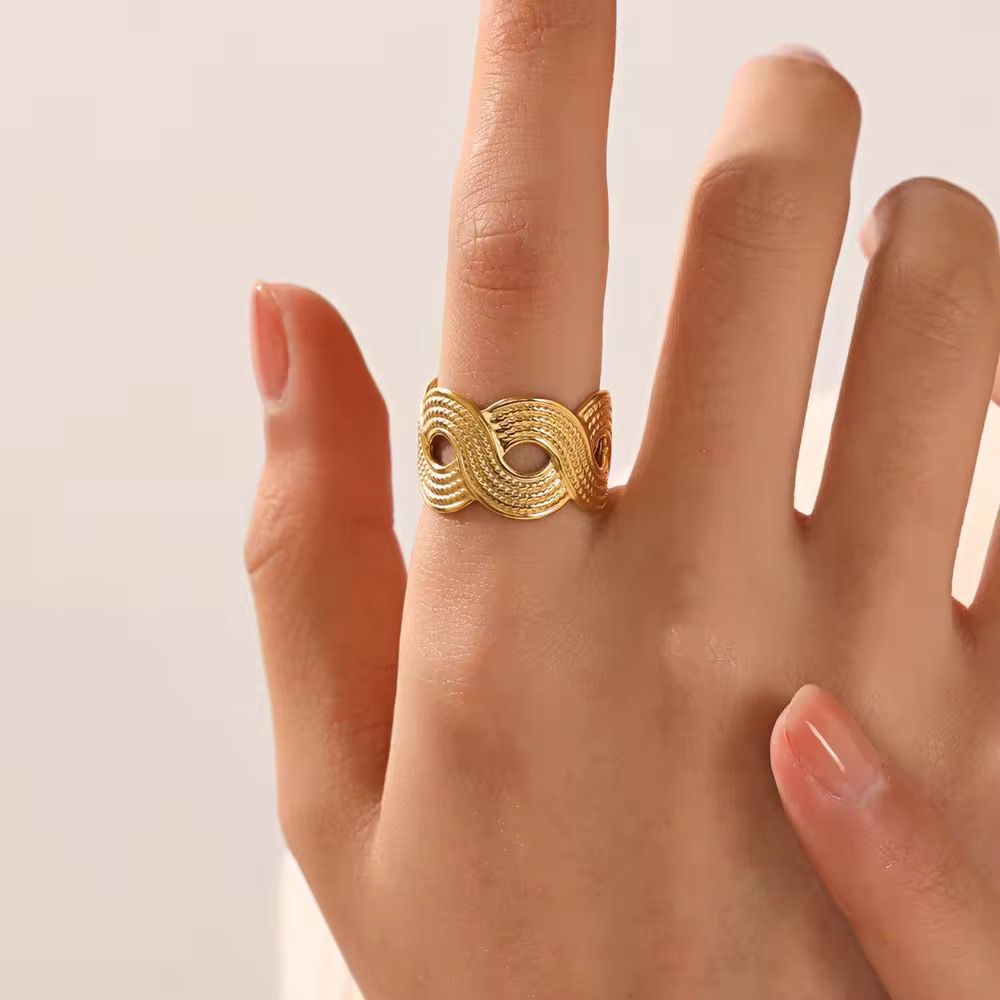 Stainless Steel Twisted Ring