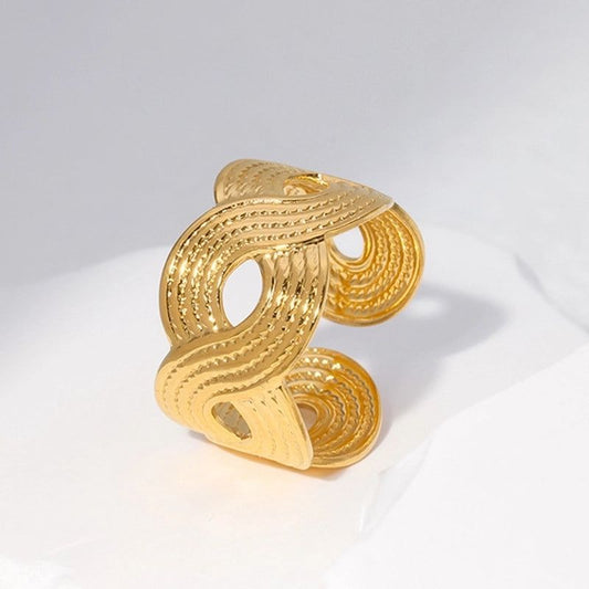 Stainless Steel Twisted Ring