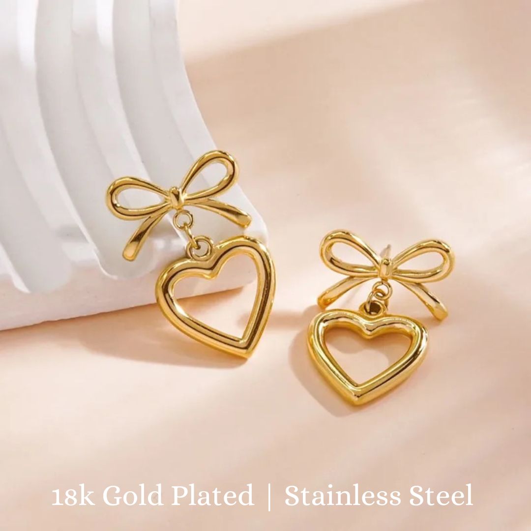 Mini Heart-bows Studs