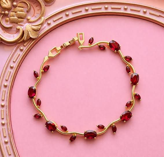 Red Floral Bracelet