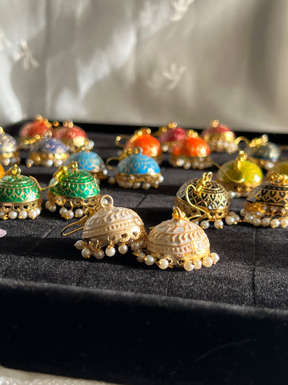 Multicolour Minakari Jhumkis