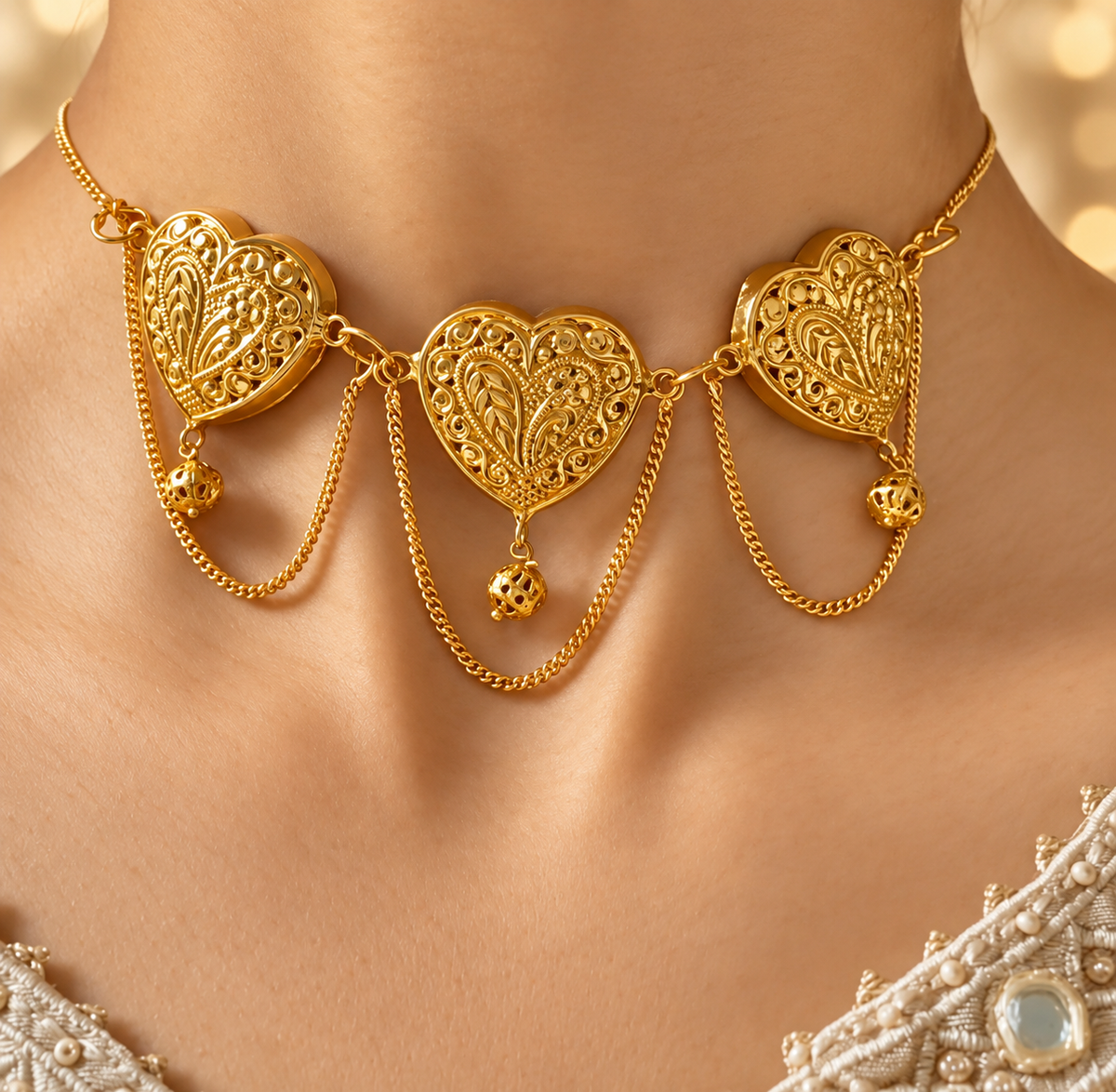 Dilara Gold-Plated Choker Set