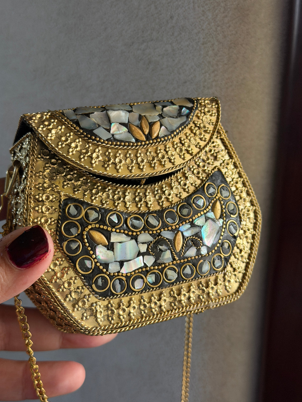 Stonework Antique Mini Clutch