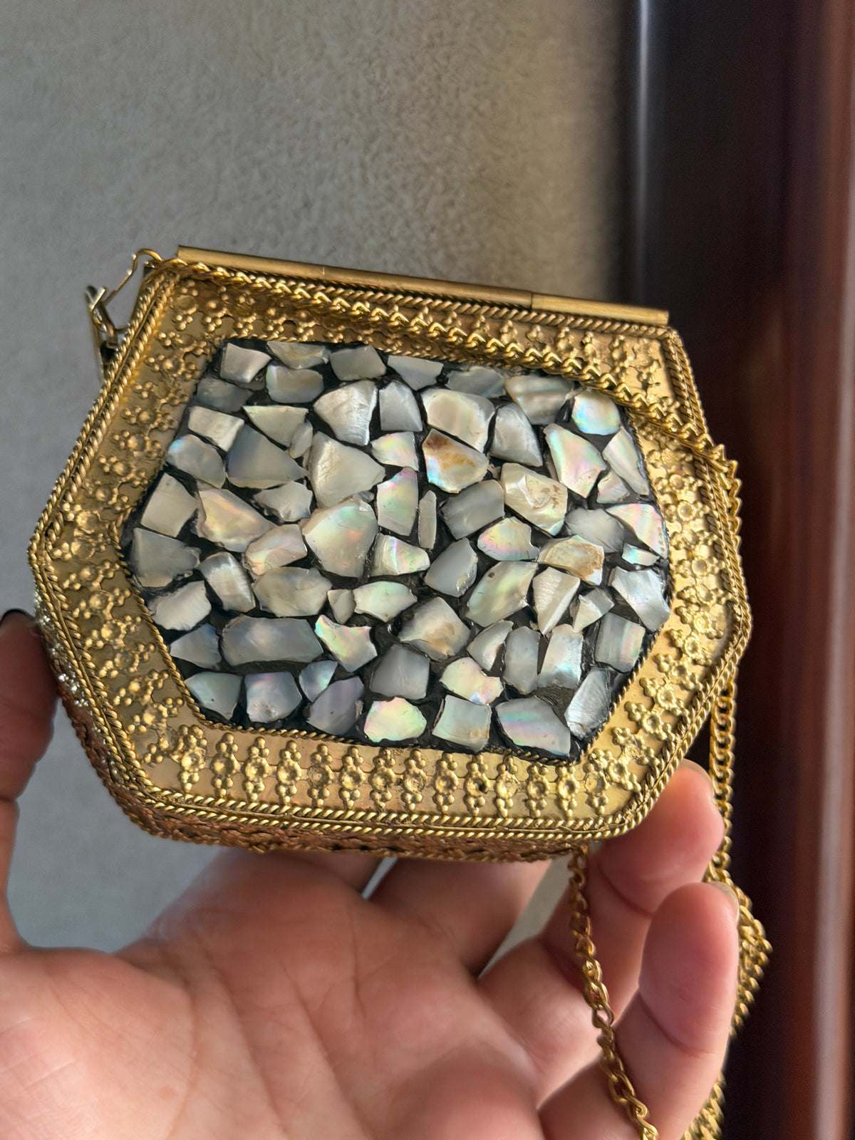 Stonework Antique Mini Clutch